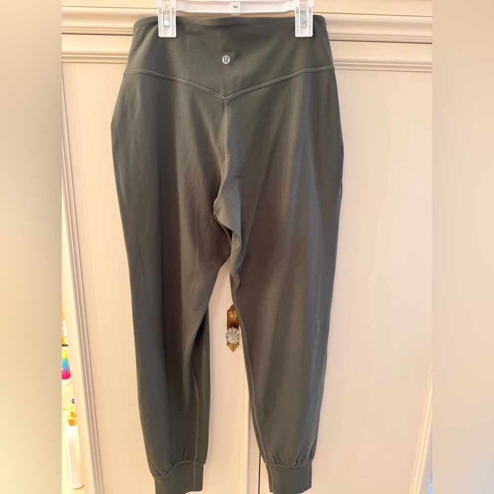 Lululemon Athletica Gray and Green Jogger Track Pants